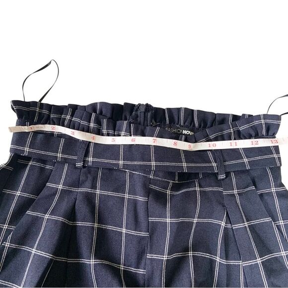 Navy White Plaid Women's Pants Size Small NWOT Old Money Classy - Picture 9 of 10